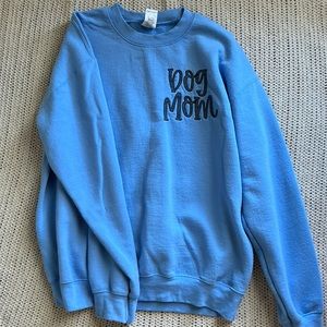 “Dog Mom” Embroidered Sweatshirt